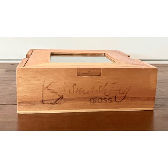 Smashing Glass Kiwi Moon Abalone Coasters Handcrafted New Zealand Box Set of 4 - Picture 10 of 15